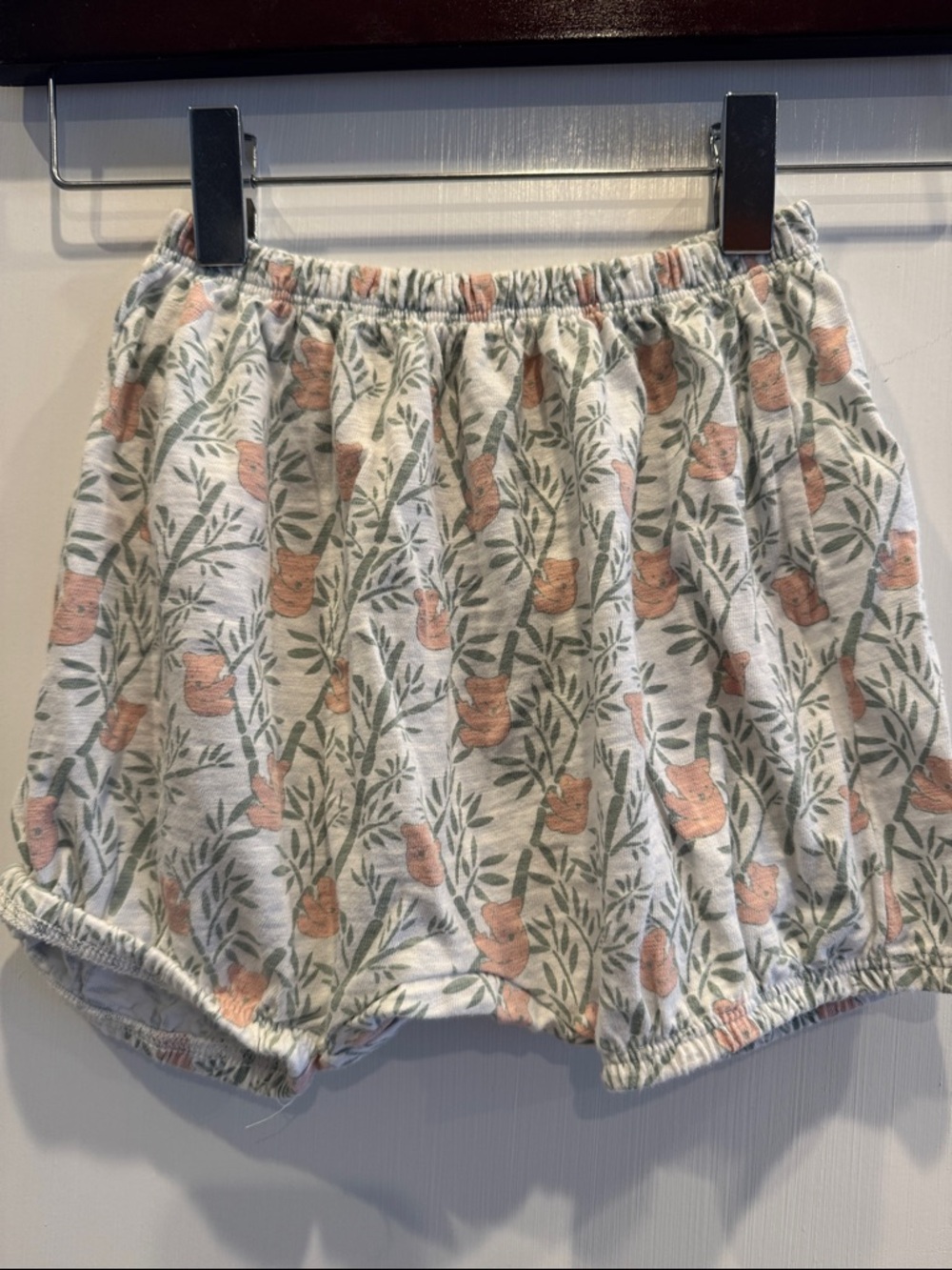 Peek Baby Bloomers in Light Gray with Peach koala Print